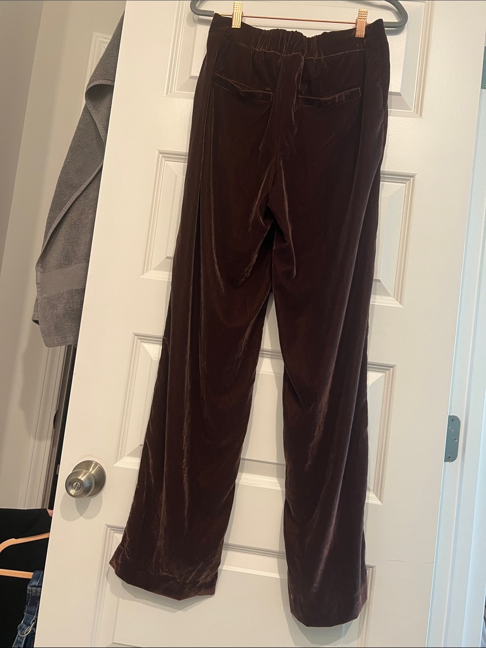 a new day Dark Brown Velvet Wide-Leg Trousers - Picture 8 of 12